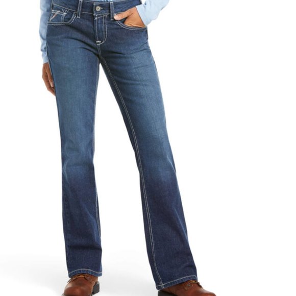 NEW Ariat Women's DuraStretch Boot Cut FR Work Jean (27L) - Picture 2 of 8